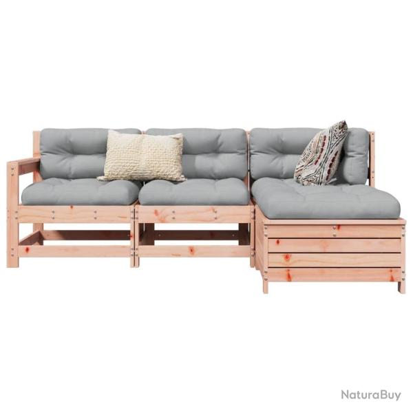Salon de jardin 4 pcs bois massif sapin de douglas