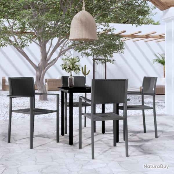 Ensemble � manger de jardin 5 pcs Noir