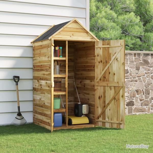 Abri  outils avec porte 107x107x220 cm Bois de pin imprgn