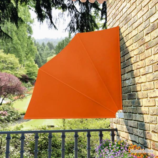 Auvent lat�ral pliable de balcon Terre cuite 140x140 cm