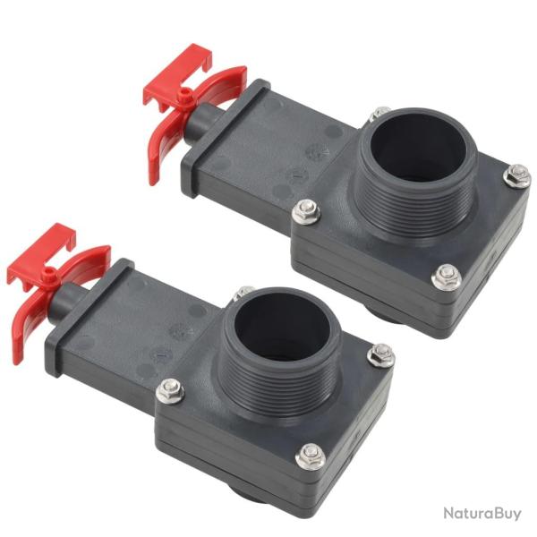 Vanne de portail de piscine 2 pcs 1,5"