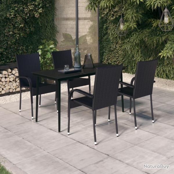 Ensemble � manger de jardin 5 pcs Noir