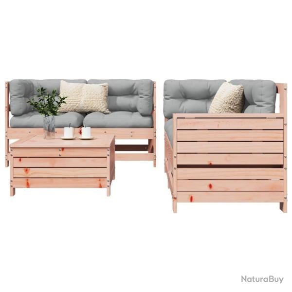 Salon de jardin 5 pcs bois massif sapin de douglas