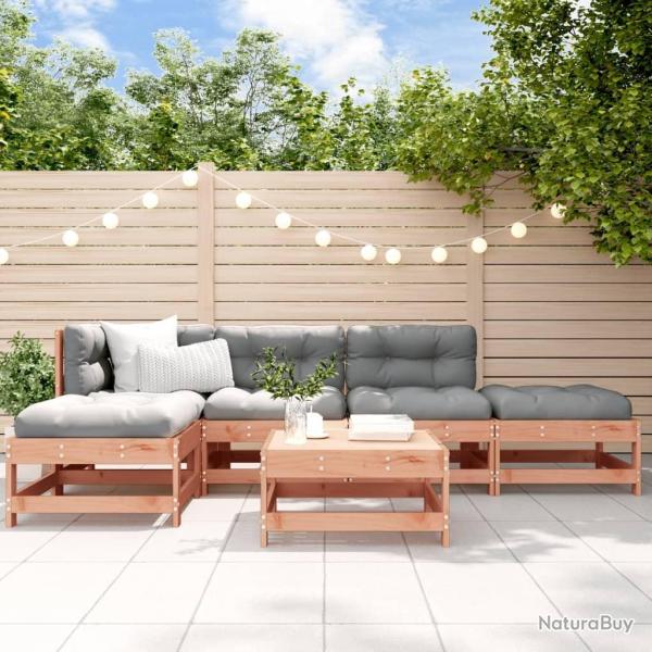 Salon de jardin 6 pcs bois massif douglas