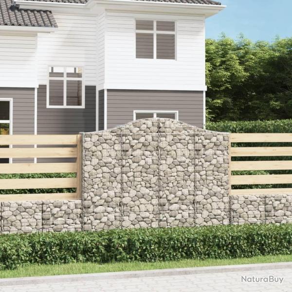 Panier de gabions arqu� 200x30x160/180 cm Fer galvanis�