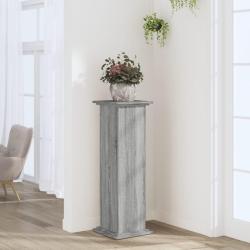 Support pour plantes sonoma gris 33x33x100 cm bois d'ing&eacute;nierie