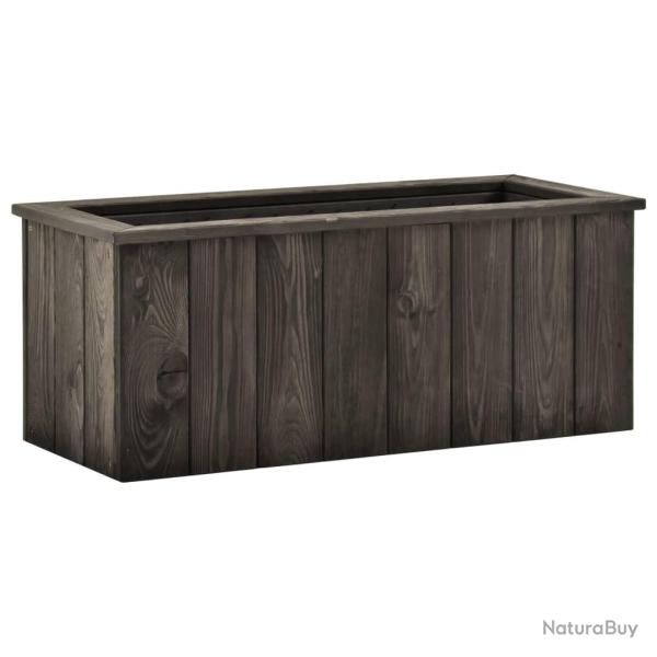 Lit sur�lev� Gris fonc� 74x32x30 cm Bois de pin massif