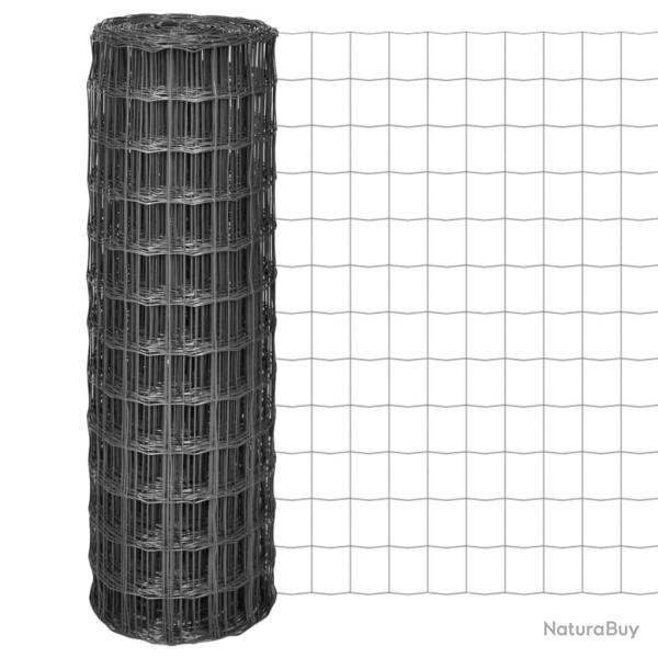 Cl�ture Euro Acier 25 x 1,2 m Gris