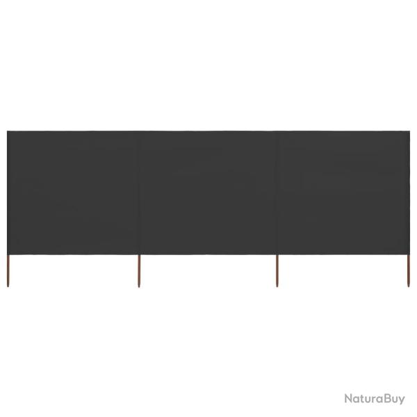 Paravent 3 panneaux Tissu 400 x 160 cm Anthracite