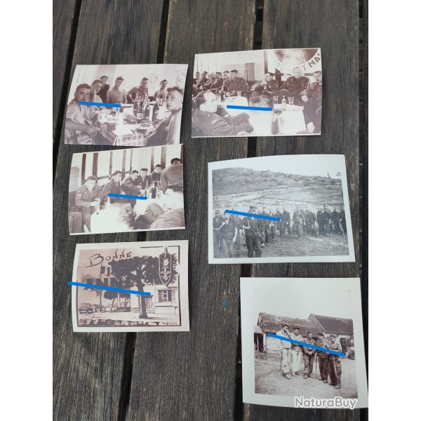 6 PHOTOS GUERRE D'INDOCHINE, REPAS , FIN D'ANNEE COMMANDO NORD VIETNAM (6)