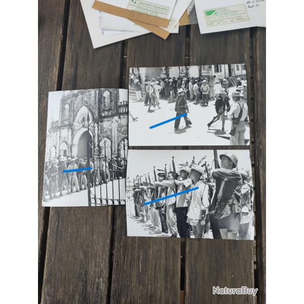 3 PHOTOS ECPA GUERRE D'INDOCHINE, MILICE PHU TAO (8)