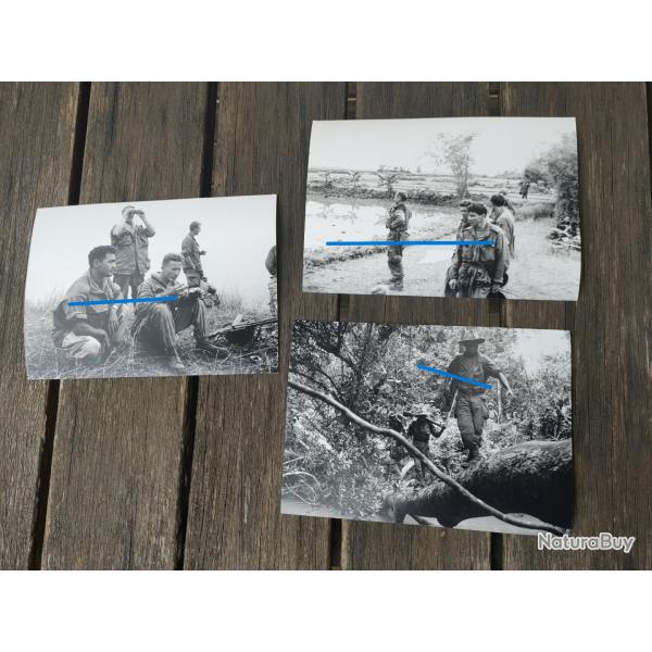 3 PHOTOS ECPA GUERRE D'INDOCHINE, 1BPC, 2BPC PARAS (14)