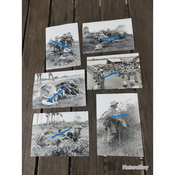6 PHOTOS ECPA GUERRE D'INDOCHINE COMBAT RTA TIRAILLEURS ALGERIENS (45)