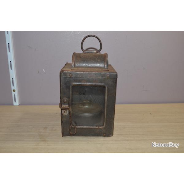 Lanterne Ancienne Militaire V�lo  / moto v�hicule ancien 1930 /1945 D�co SNCF cheminot (24)