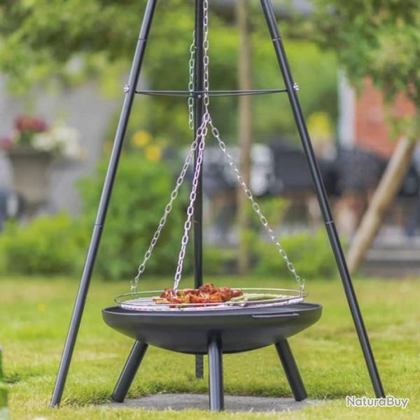 BBQ Barbecue Brasero Suspendu HK-888 avec Tr�pied et Grille