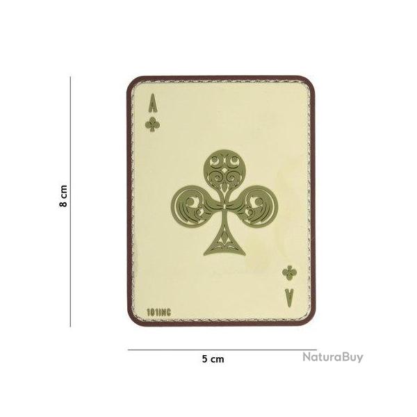 Patch 3D PVC Carte AS de Trefle (101 Inc) Coyote