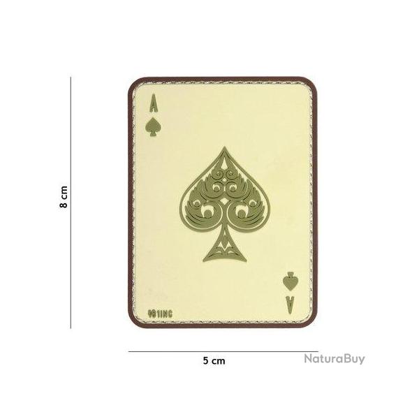 Patch 3D PVC Carte AS de Pique (101 Inc) Coyote