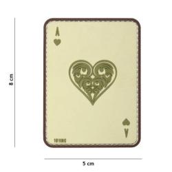 Patch 3D PVC Carte AS de Coeur (101 Inc) Coyote