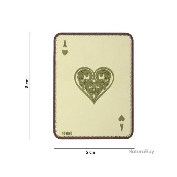 Patch 3D PVC Carte AS de Coeur (101 Inc) Coyote
