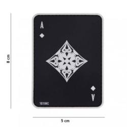Patch 3D PVC Carte AS de Carreau (101 Inc) Noir