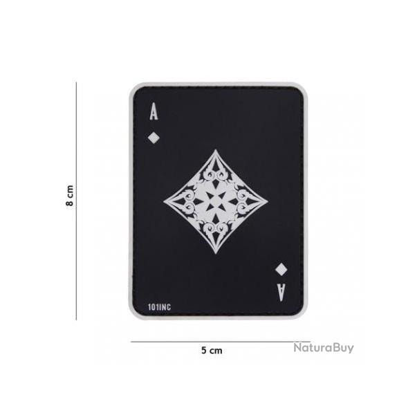 Patch 3D PVC Carte AS de Carreau (101 Inc) Noir