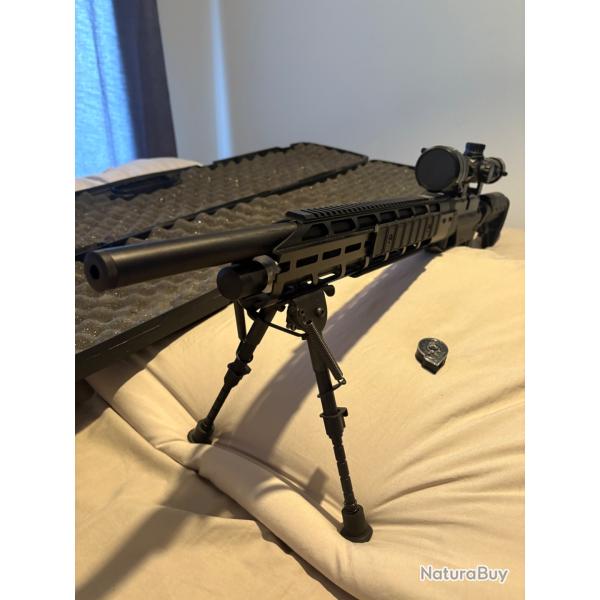 Carabine PCP Benjamin Armada 5.5mm 19.9 joules Crosman + Lunette 4-16x50 + Bipied + malette + pompe