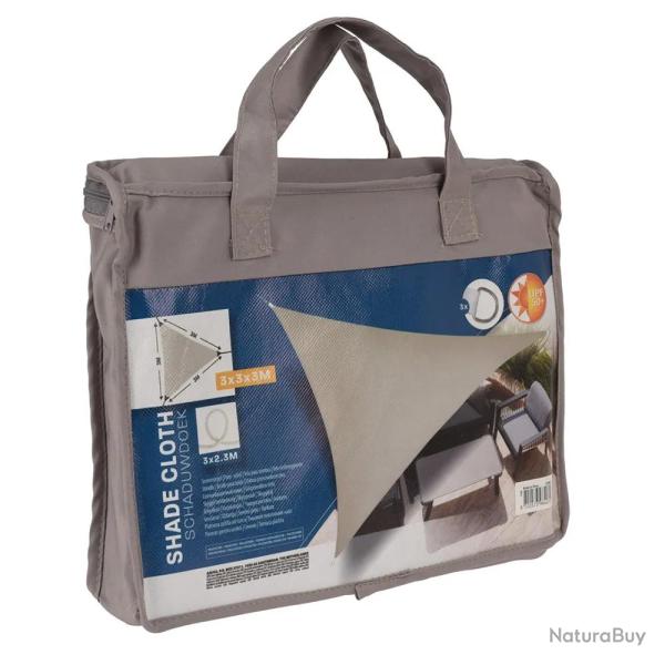 Toile d'ombrage triangulaire Taupe 3 x 3 x 3 m