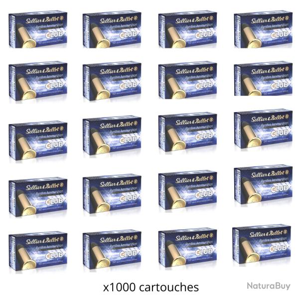 Munitions SELLIER & BELLOT club cal.22lr 40gr 2.56g par 1000