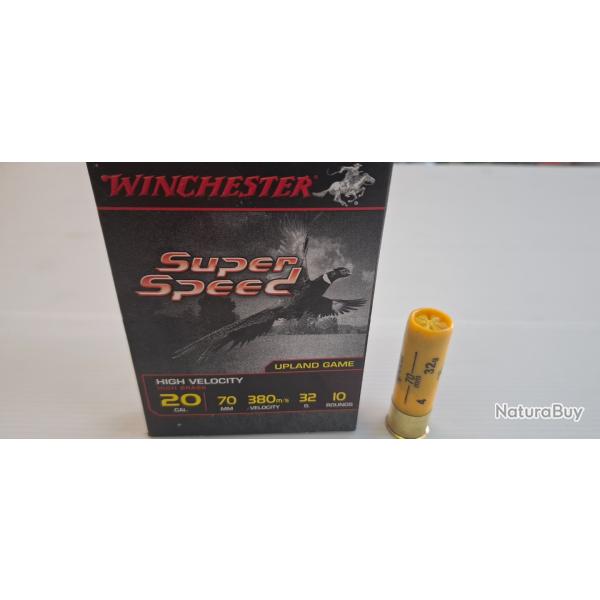 20 Cartouches Winchester super speed. cal 20 / 70. 32gr. N4