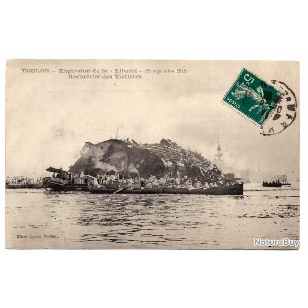 CPA - Marine Militaire -TOULON Explosion de la Libert� 25 septembre 1911 recherche N�1618