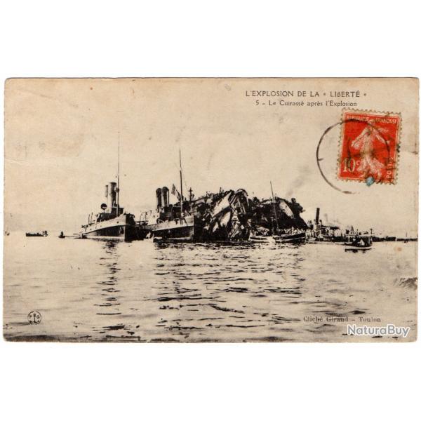 CPA - Marine Militaire -CPA - Marine Militaire -L'EXPLOSION DE LA " LIBERT� " LE CUIRASSE N�1765