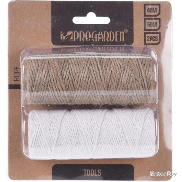 2 Cordes de jardin 60 et 40 m Progarden