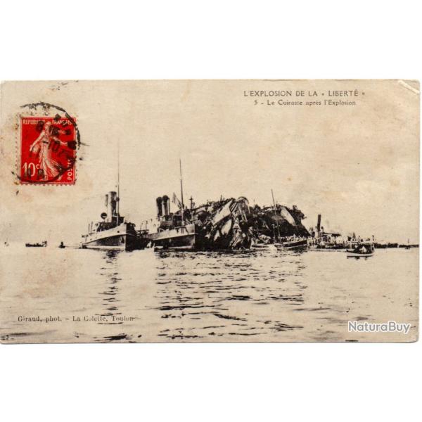 CPA - Marine Militaire -CPA - Marine Militaire -L'EXPLOSION DE LA " LIBERT� " LE CUIRASSE N�1745