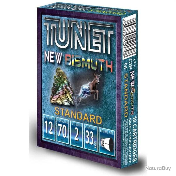 Cartouches Tunet Bismuth Chevreuil STD Calibre 12/70 Numero 2