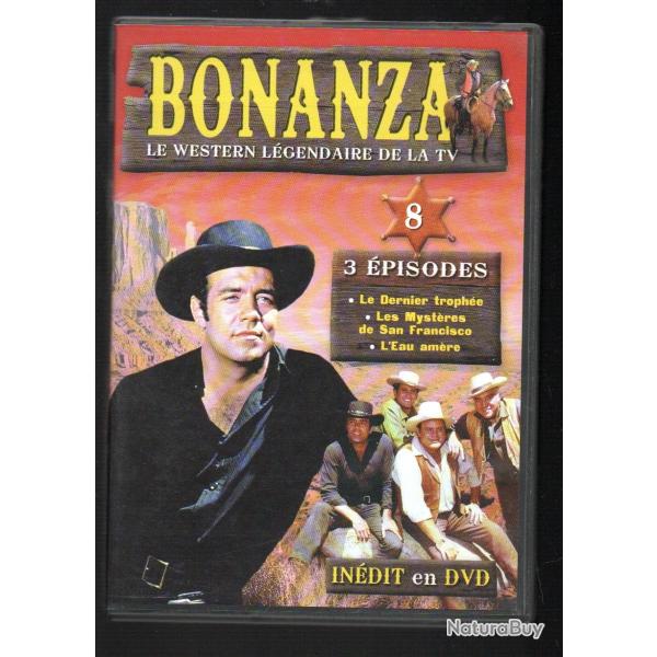 bonanza , western dvd 8 3 pisodes ,le dernier ytophe, les mystres de san francisco, l'eau amre