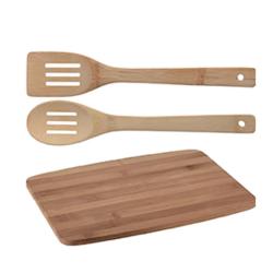 Planche à découper bambou 33 x 23 x 1 cm 2 spatules