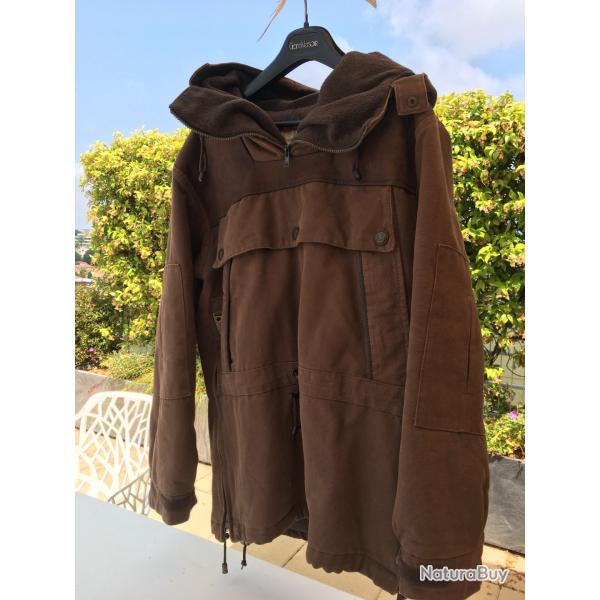 VESTE JUMFIL ANAPURNA TOILE ET CUIR SUPER CONFORT TRES CHAUDE BON ETAT D'USAGE.