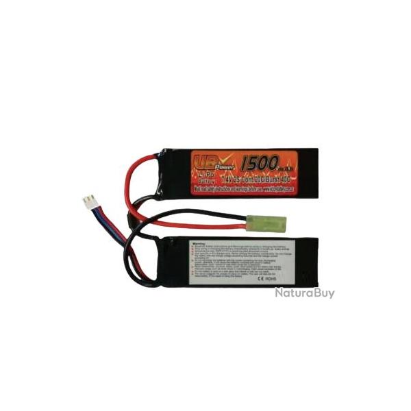 BATTERIE LI-PO 7.4V 1500MAH 2 STICKS (GARDEMAIN)