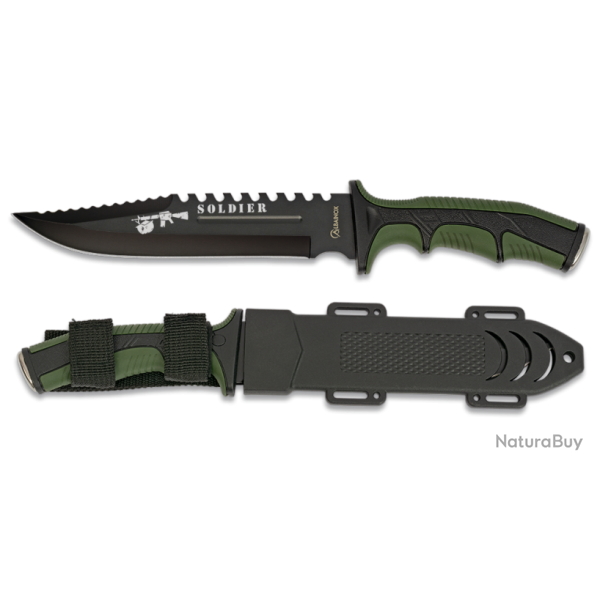 Albainox 32405 Poignard bowie / Couteau de survie lame de 19cm