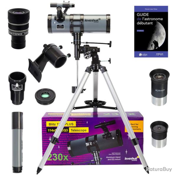 Pack Tlescope Levenhuk Blitz 114S Plus avec Zoom et accessoires