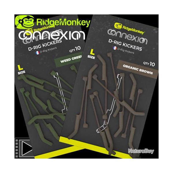 Adaptateur RidgeMonkey Connexion D-Rig Kickers Large (par 10) Weed Green