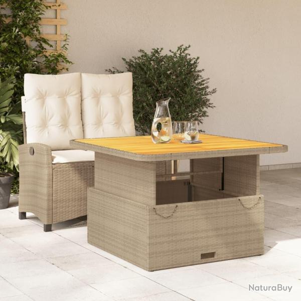 Ensemble � manger de jardin et coussins 2 pcs beige poly rotin
