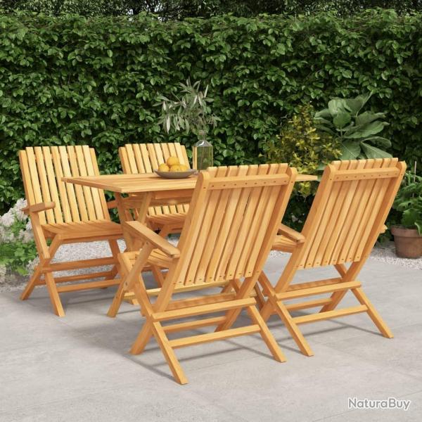 Ensemble � manger de jardin 5 pcs Bois de teck massif
