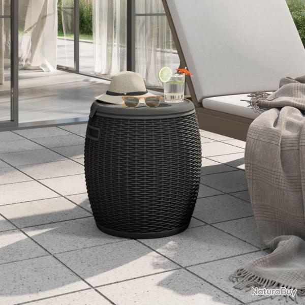Bo�te de rangement de jardin 4 en 1 noir polypropyl�ne