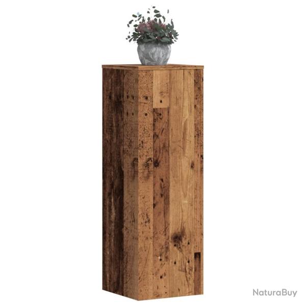 Supports pour plantes 2 pcs vieux bois bois d'ing�nierie