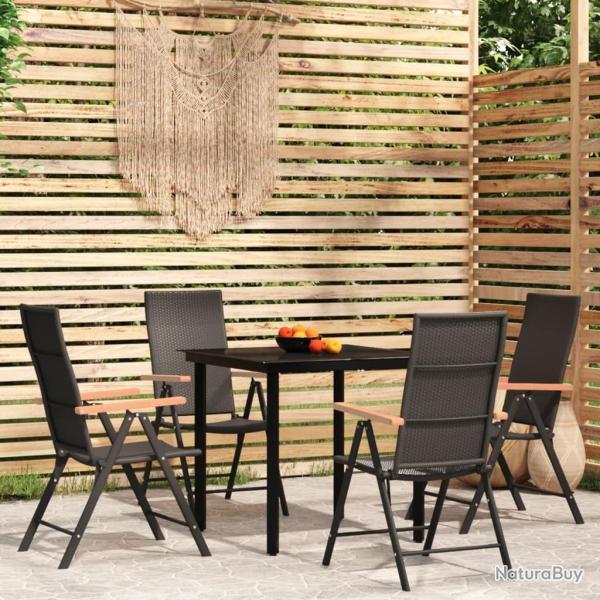 Ensemble � manger de jardin 5 pcs Noir