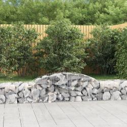 Paniers &agrave; gabions arqu&eacute;s 5 pcs 300x50x40/60 cm fer galvanis&eacute;