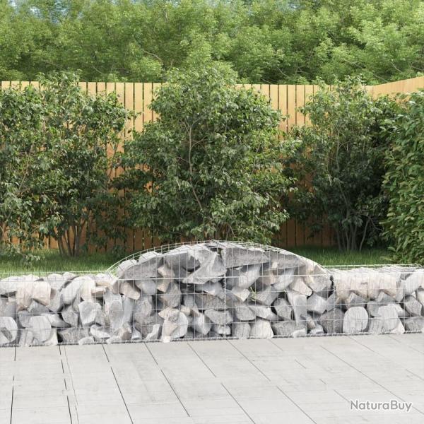 Paniers  gabions arqus 5 pcs 300x50x40/60 cm fer galvanis