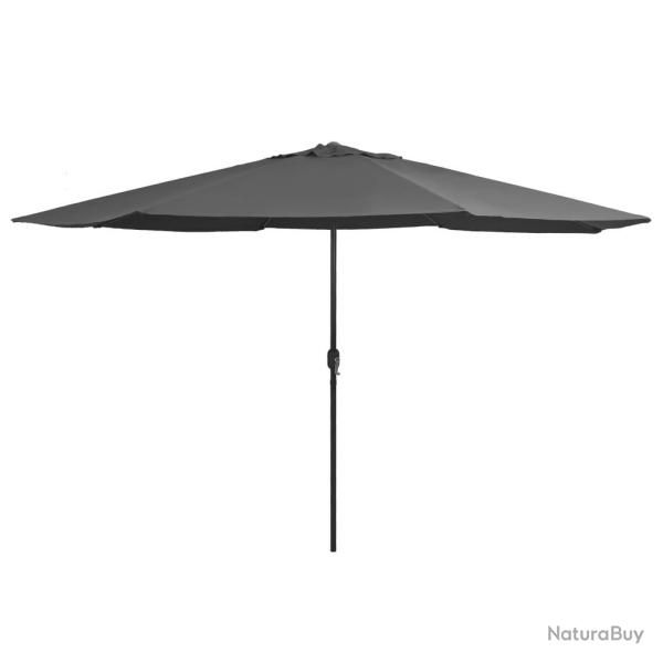 Parasol de jardin avec m�t en m�tal 390 cm anthracite