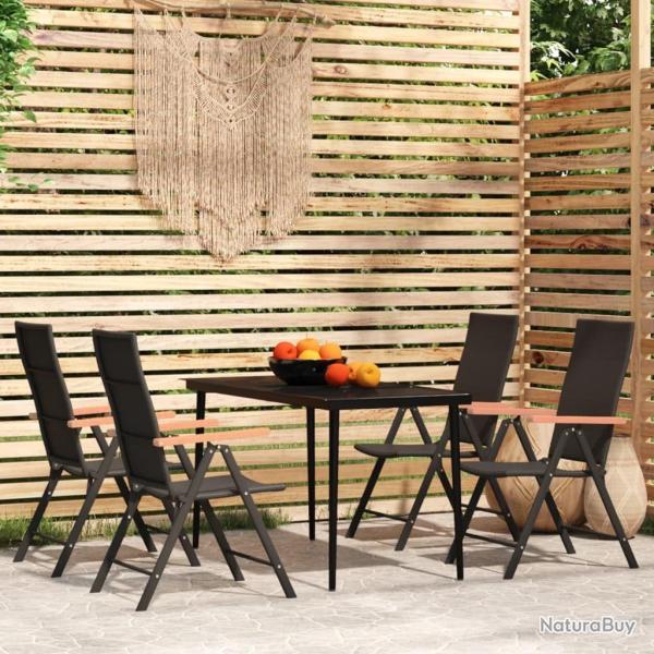 Ensemble � manger de jardin 5 pcs Noir